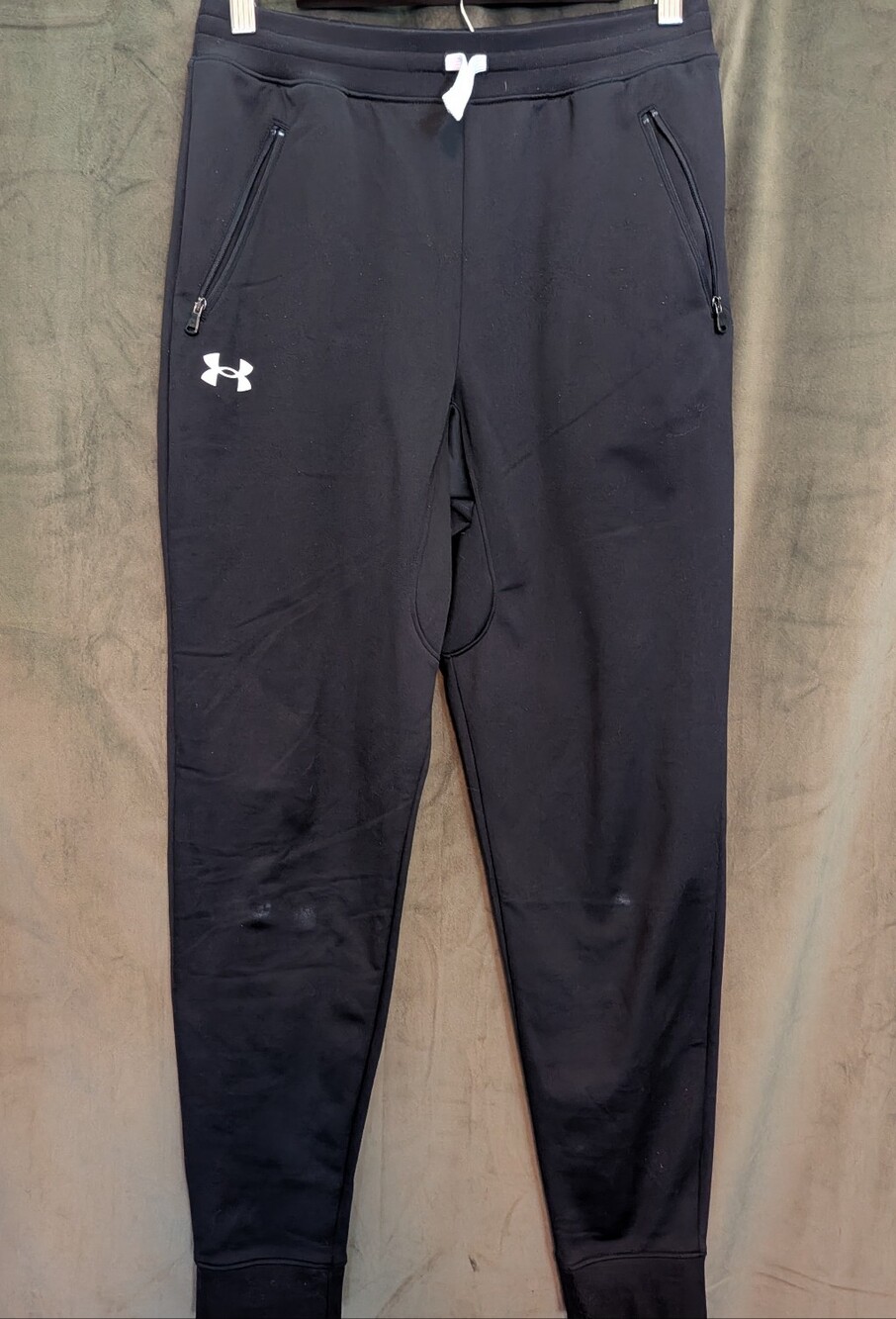 Under Armour Black Slim-Fit Joggers with Zip Pockets